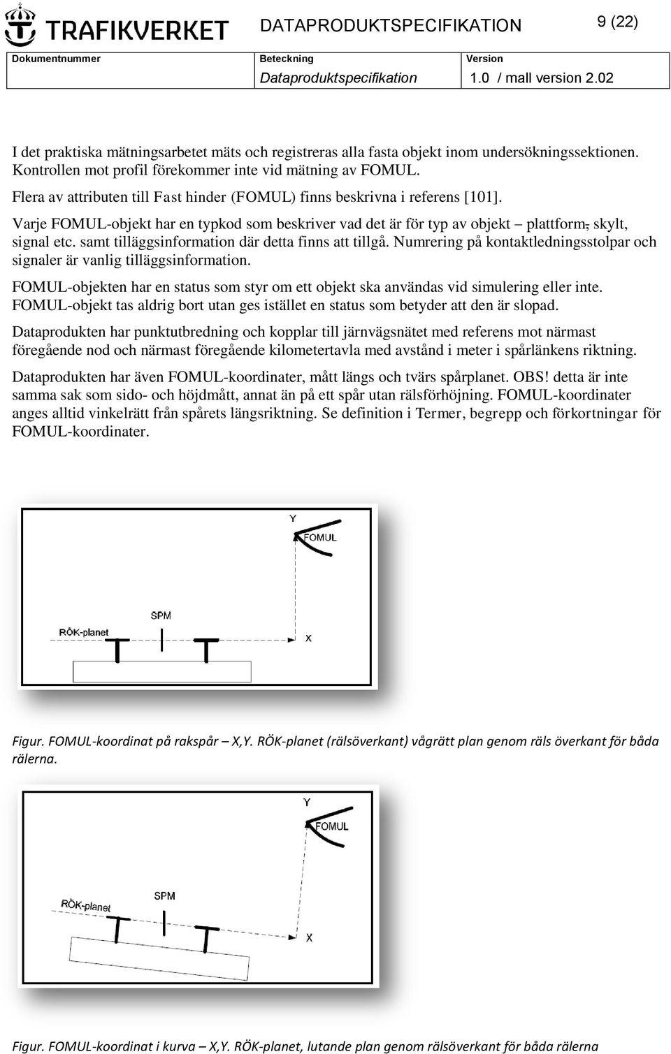 samt tilläggsinformation där detta finns att tillgå. Numrering på kontaktledningsstolpar och signaler är vanlig tilläggsinformation.