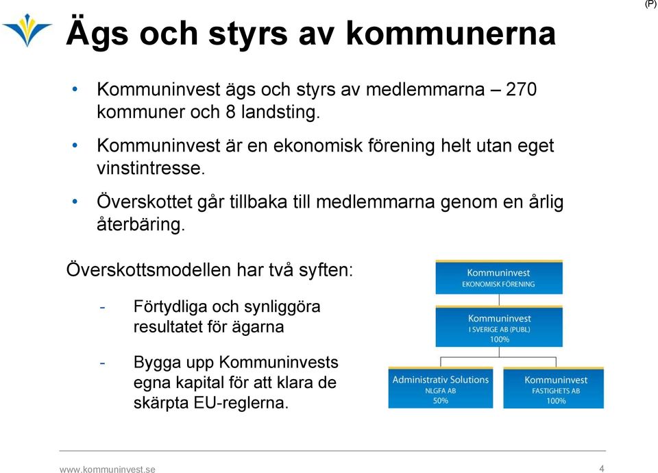 Överskottet går tillbaka till medlemmarna genom en årlig återbäring.