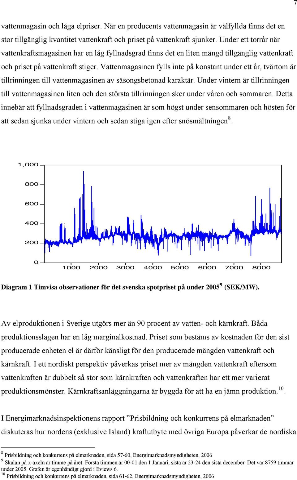 Vattenmagasinen fylls inte på konstant under ett år, tvärtom är tillrinningen till vattenmagasinen av säsongsbetonad karaktär.