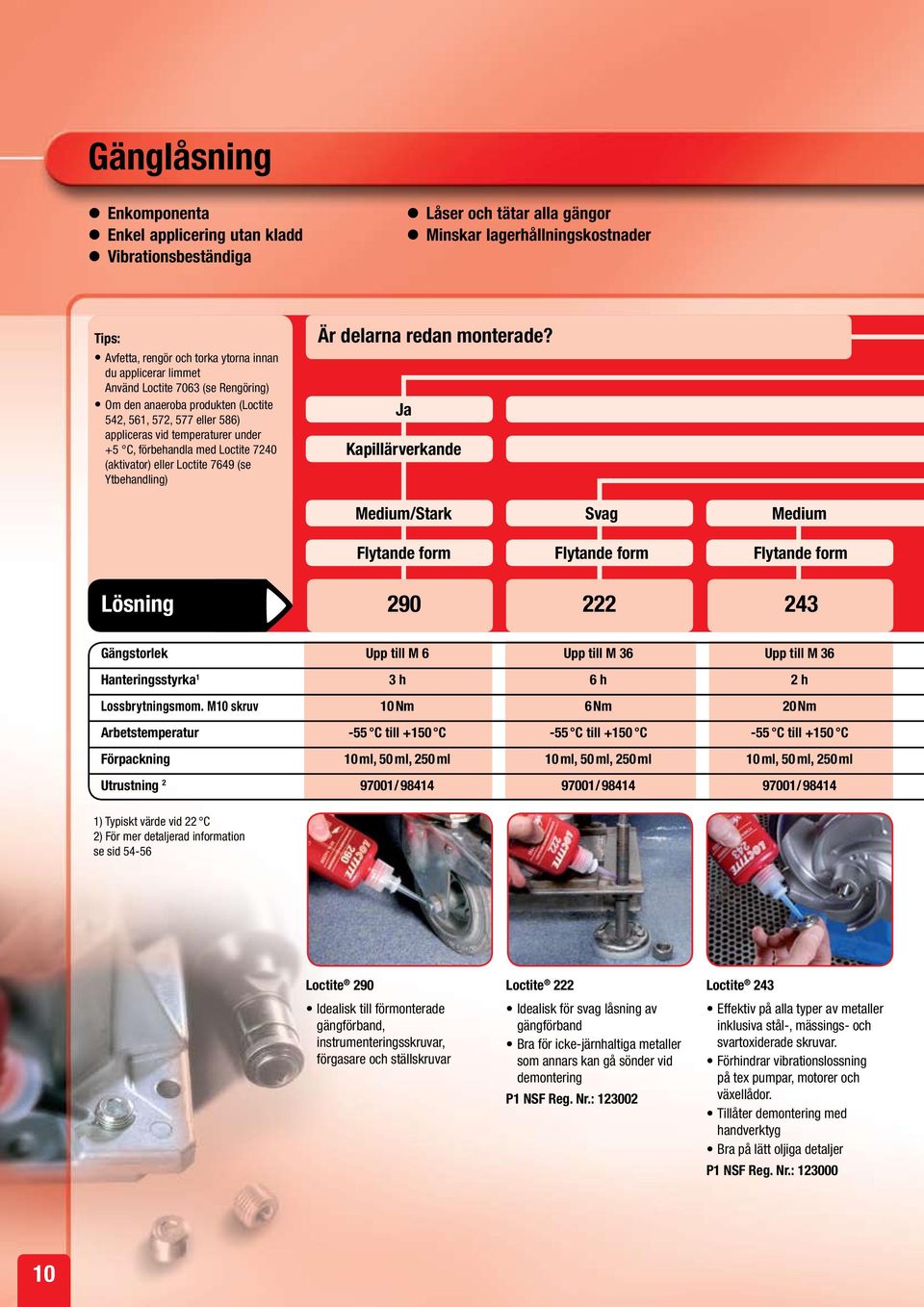 eller Loctite 7649 (se Ytbehandling) Är delarna redan monterade?