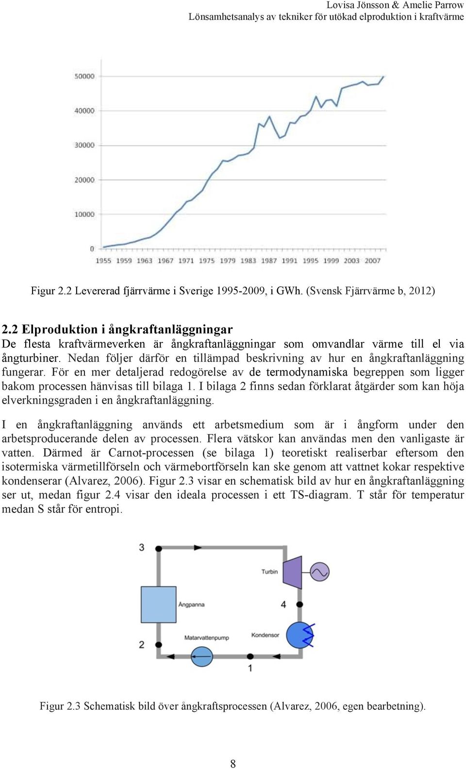 Nedan följer därför en tillämpad beskrivning av hur en ångkraftanläggning fungerar. För en mer detaljerad redogörelse av de termodynamiska begreppen som ligger bakom processen hänvisas till bilaga 1.