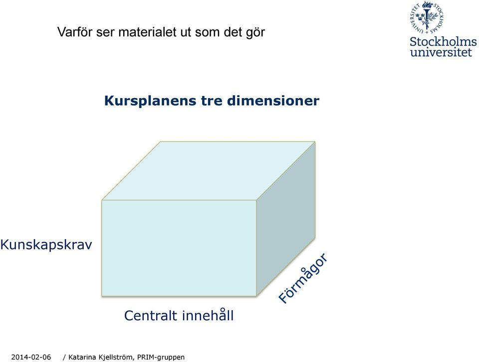 Kunskapskrav Centralt innehåll