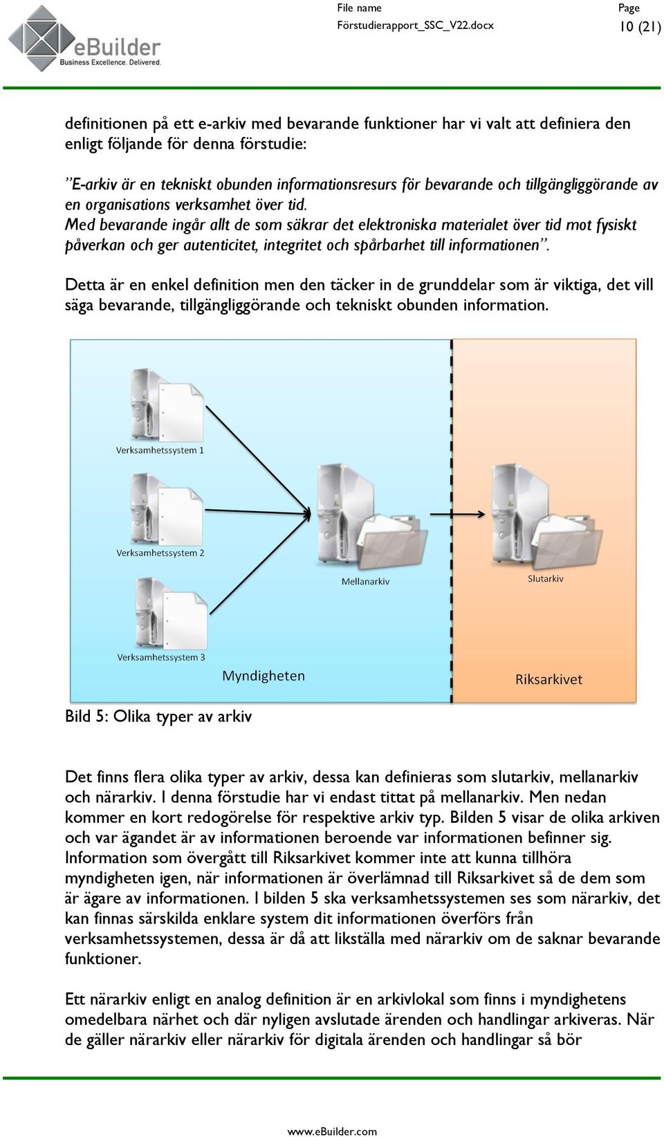 och tillgängliggörande av en organisations verksamhet över tid.