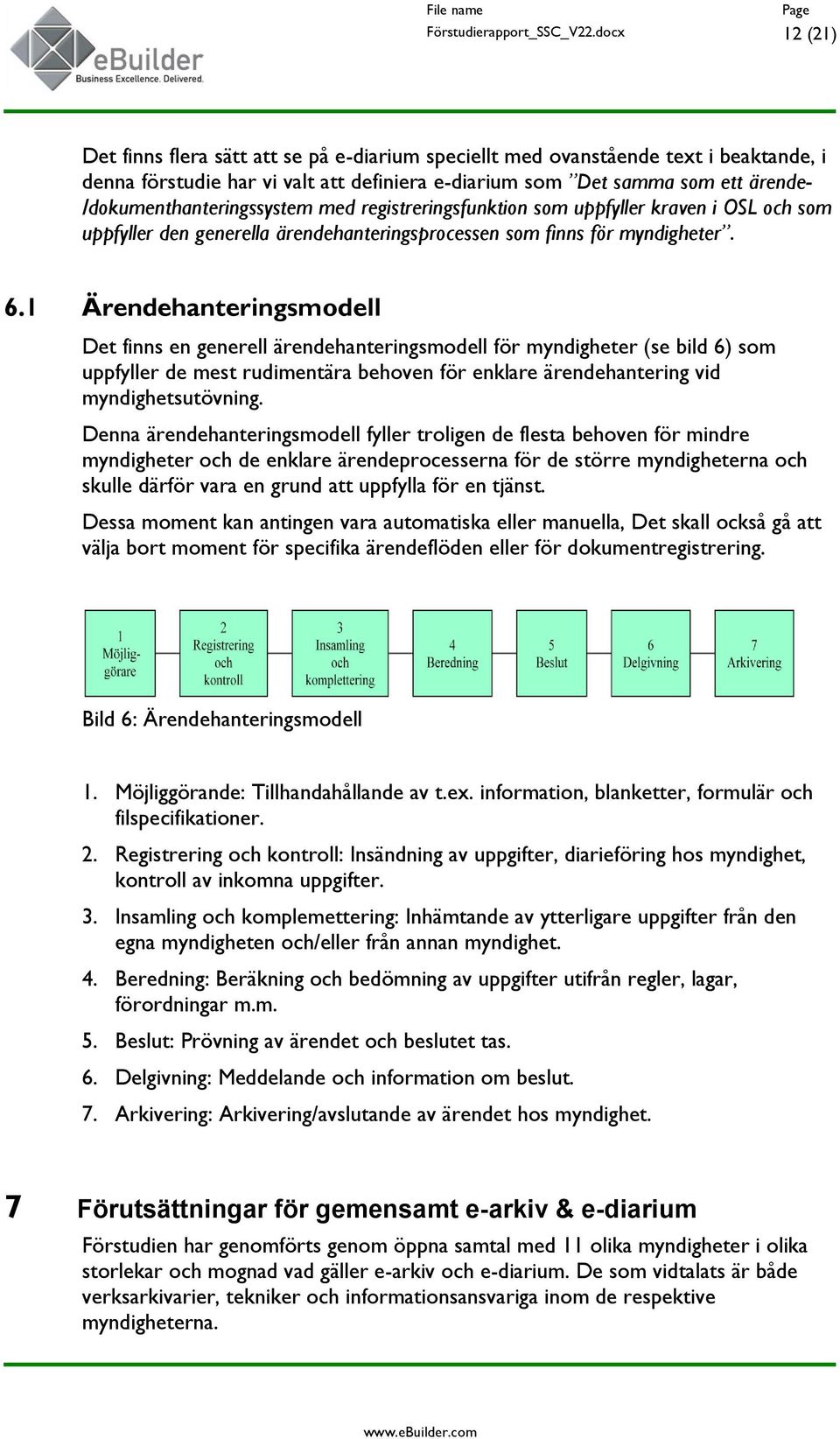 /dokumenthanteringssystem med registreringsfunktion som uppfyller kraven i OSL och som uppfyller den generella ärendehanteringsprocessen som finns för myndigheter. 6.