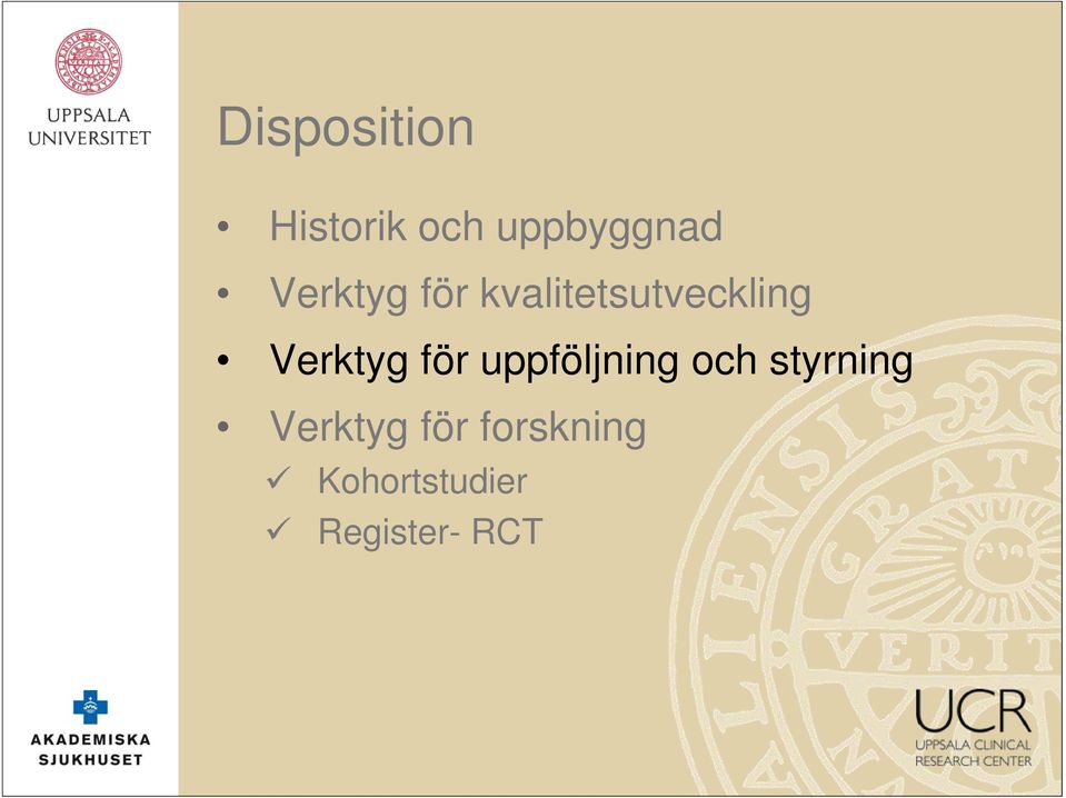 Verktyg för uppföljning och styrning