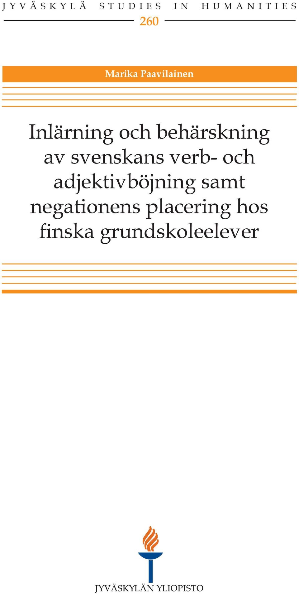 behärskning av svenskans verb- och