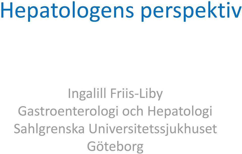 Gastroenterologi och