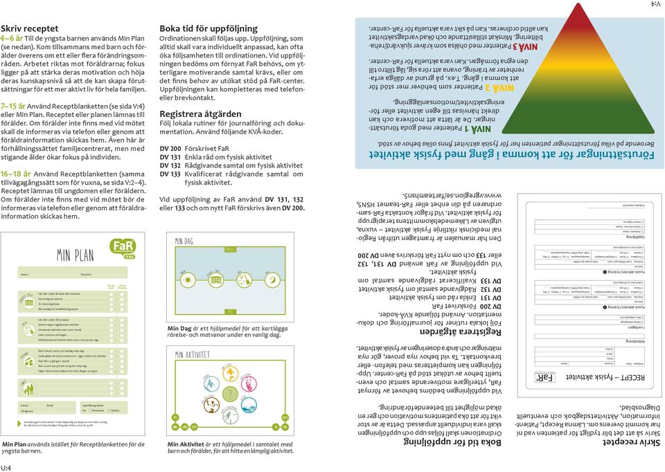 7 15 år Använd Receptblanketten (se sida V:4) eller Min Plan. Receptet eller planen lämnas till förälder.