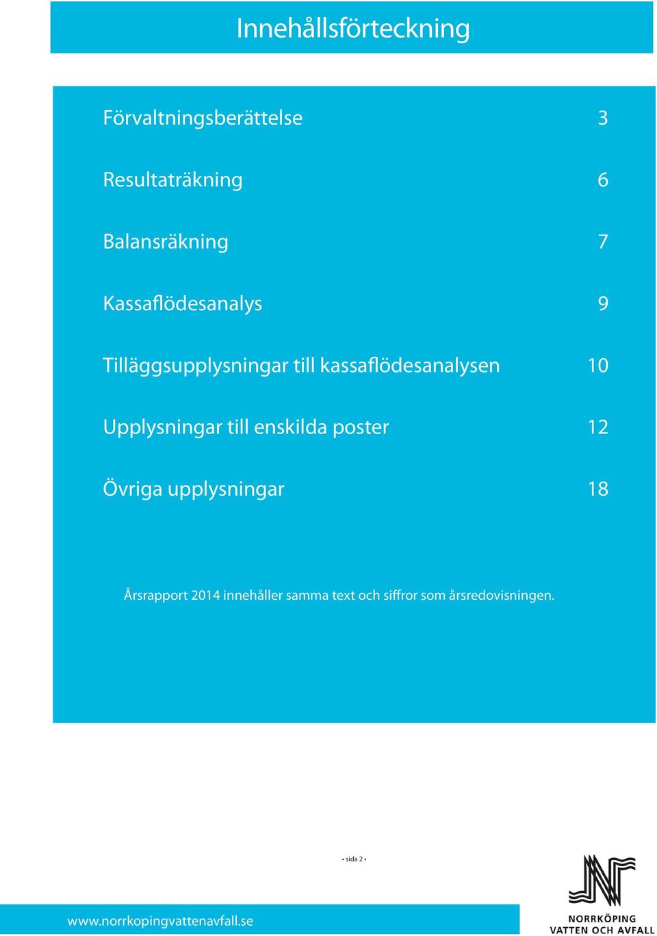 kassaflödesanalysen 10 Upplysningar till enskilda poster 12 Övriga