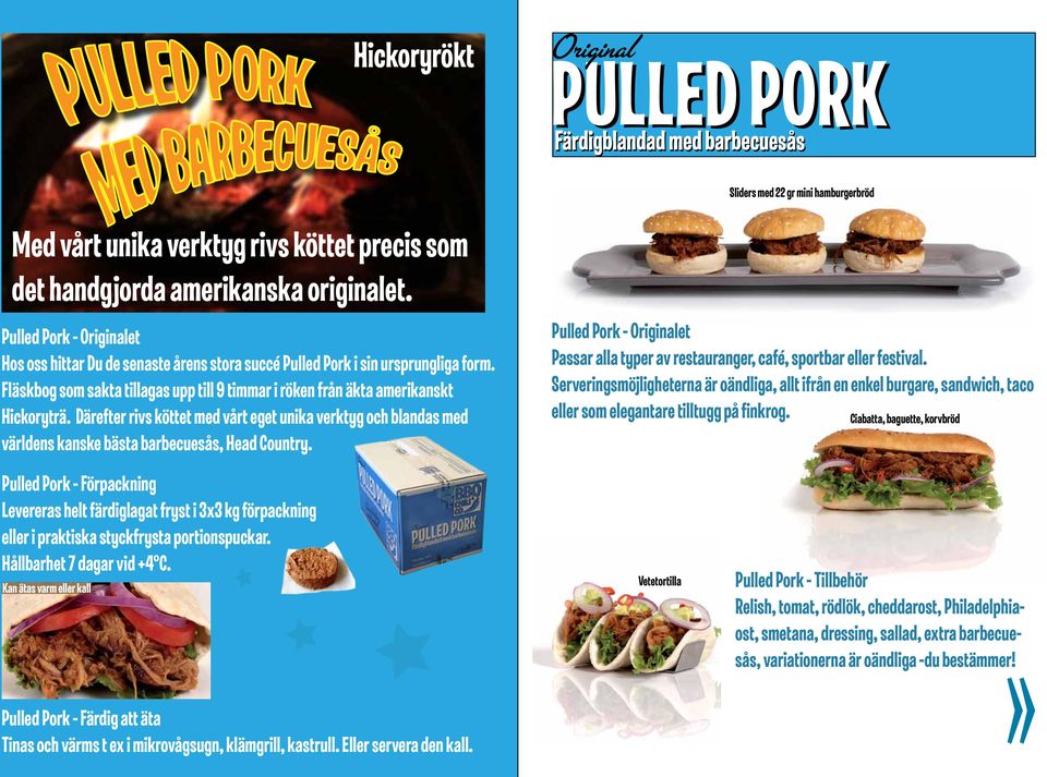 Därefter rivs köttet med vårt eget unika verktyg och blandas med världens kanske bästa barbecuesås, Head Country.