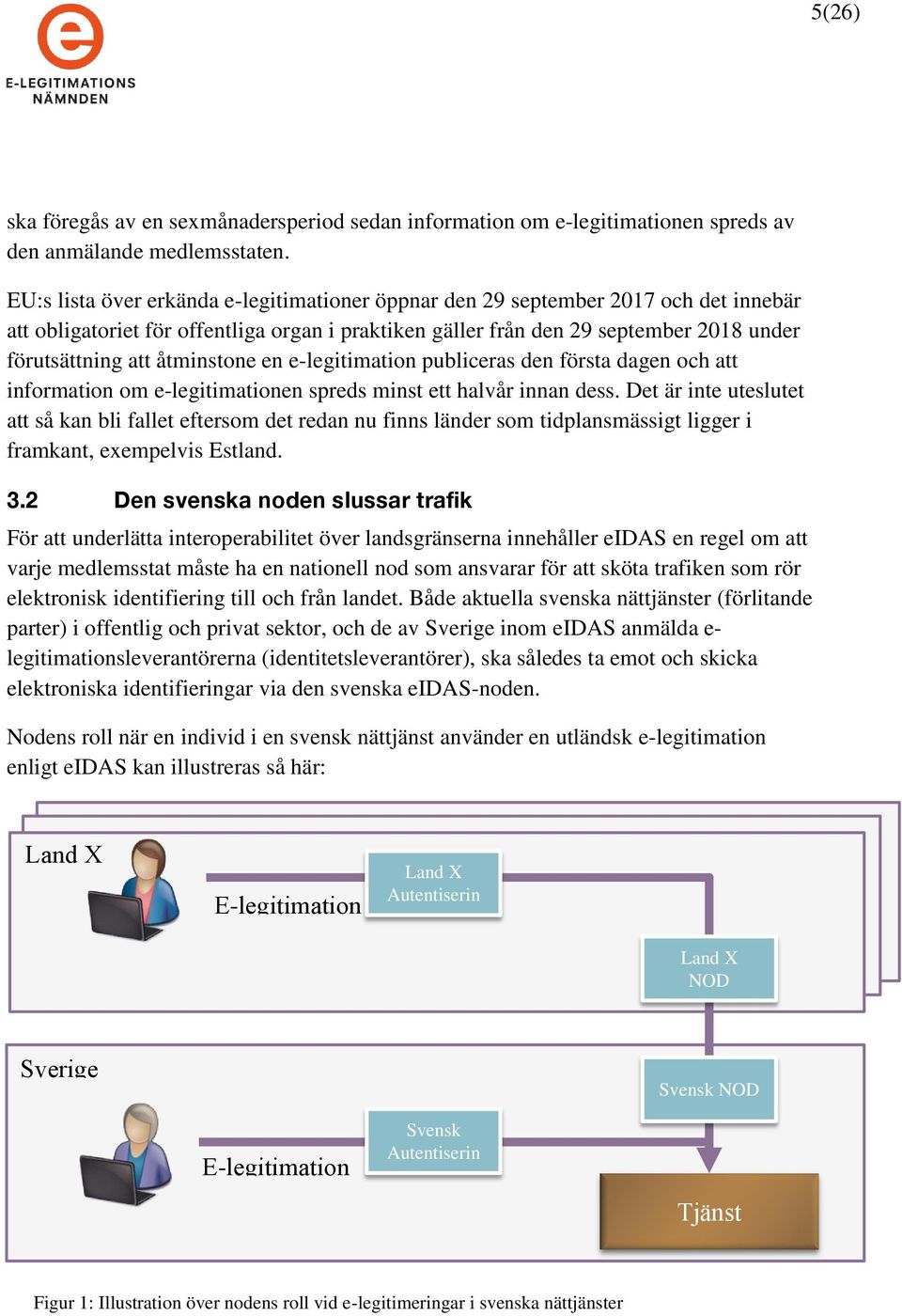 åtminstone en e-legitimation publiceras den första dagen och att information om e-legitimationen spreds minst ett halvår innan dess.