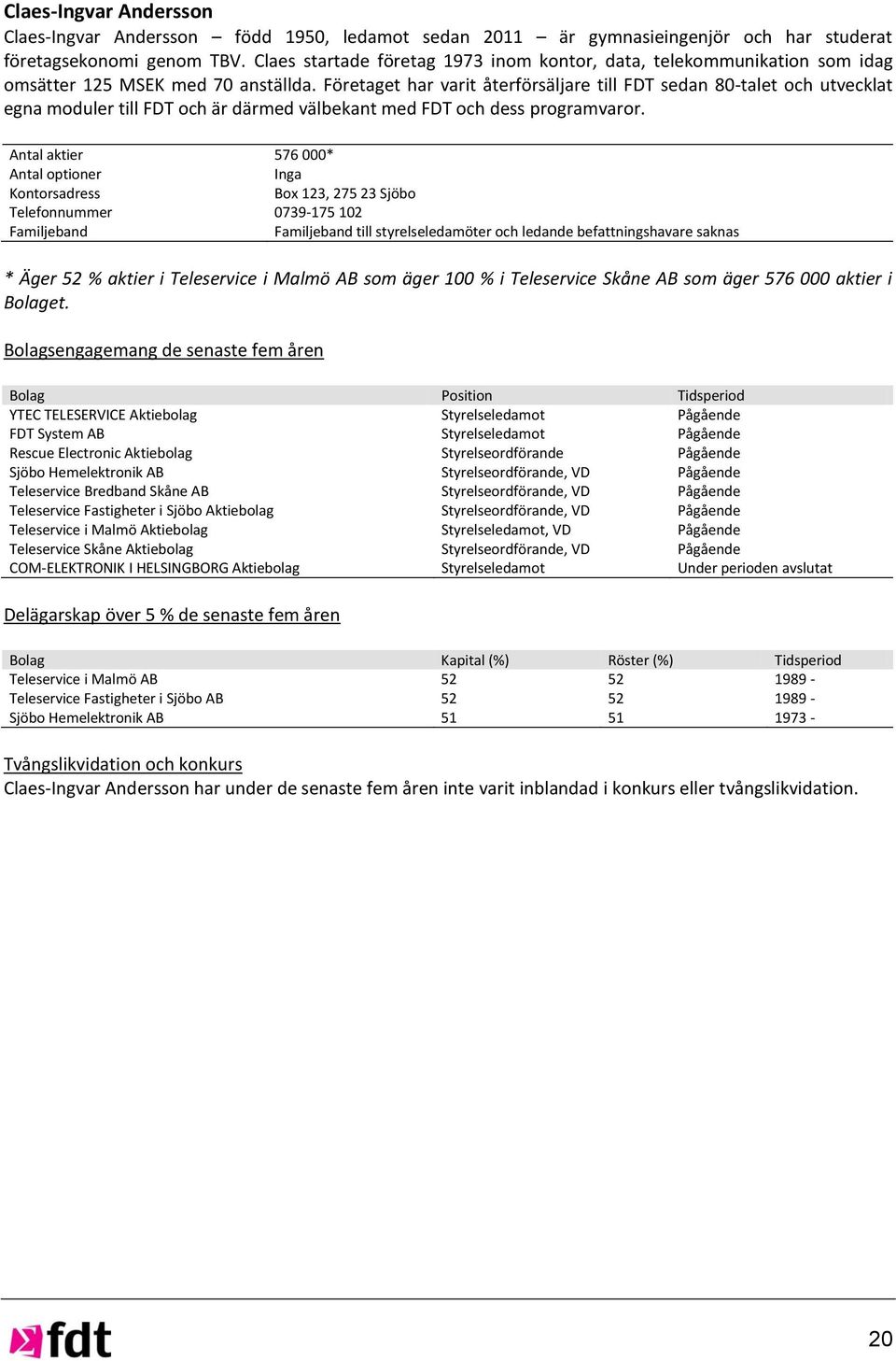 Företaget har varit återförsäljare till FDT sedan 80-talet och utvecklat egna moduler till FDT och är därmed välbekant med FDT och dess programvaror.