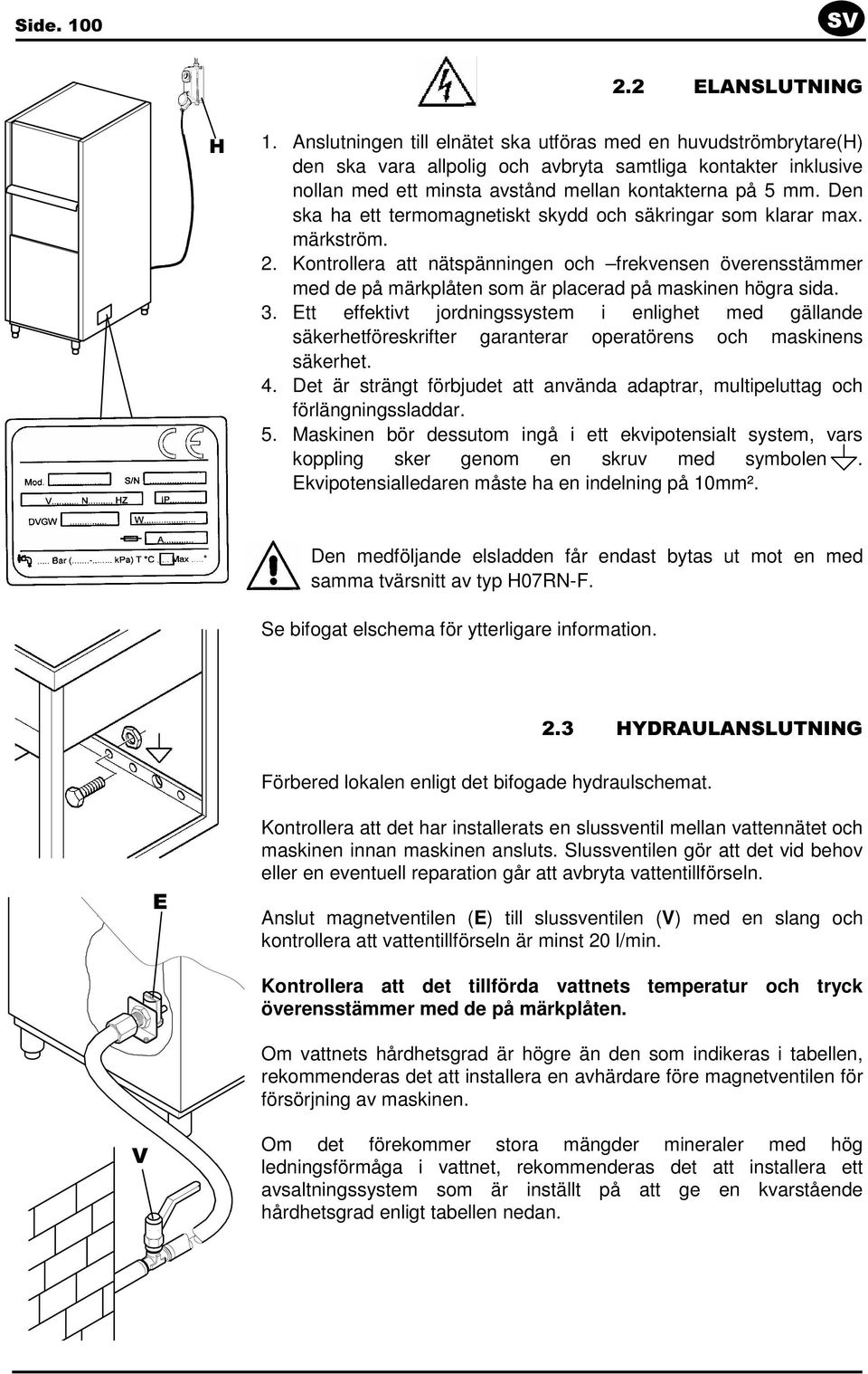 Den ska ha ett termomagnetiskt skydd och säkringar som klarar max. märkström. 2.