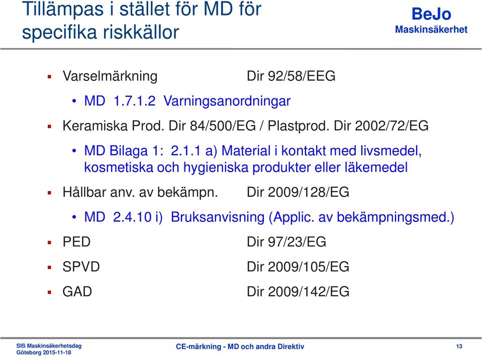 av bekämpn. Dir 2009/128/EG MD 2.4.10 i) Bruksanvisning (Applic. av bekämpningsmed.