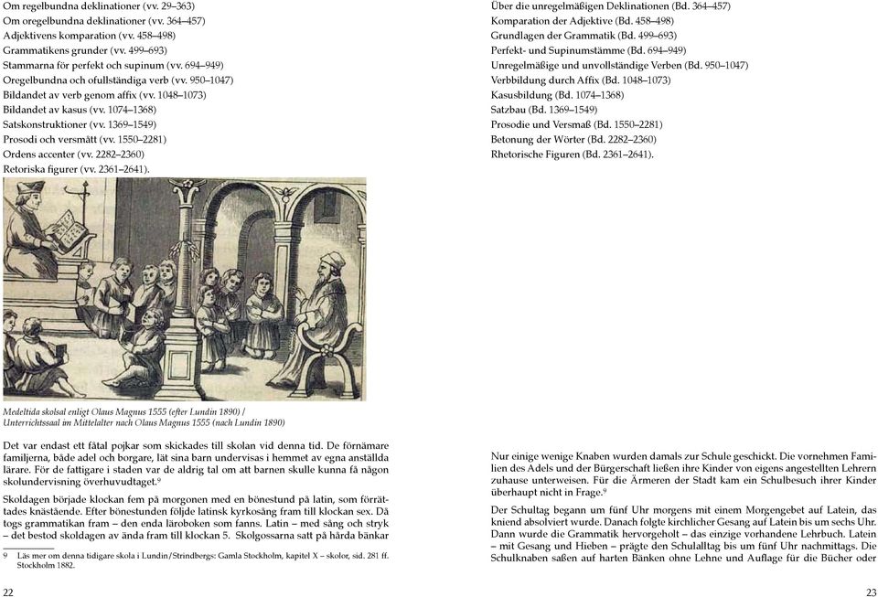 1369 1549) Prosodi och versmått (vv. 1550 2281) Ordens accenter (vv. 2282 2360) Retoriska figurer (vv. 2361 2641). Über die unregelmäßigen Deklinationen (Bd. 364 457) Komparation der Adjektive (Bd.