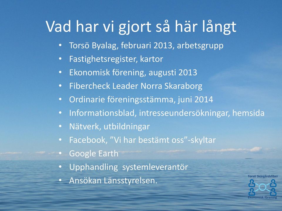 föreningsstämma, juni 2014 Informationsblad, intresseundersökningar, hemsida Nätverk,