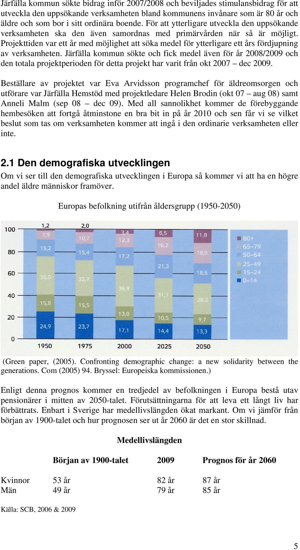 Projekttiden var ett år med möjlighet att söka medel för ytterligare ett års fördjupning av verksamheten.