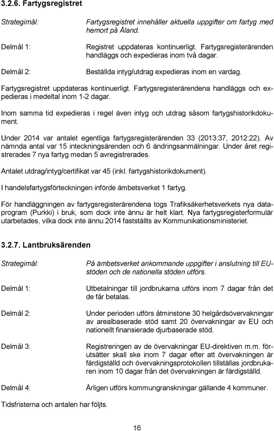 Fartygsregisterärendena handläggs och expedieras i medeltal inom 1-2 dagar. Inom samma tid expedieras i regel även intyg och utdrag såsom fartygshistorikdokument.