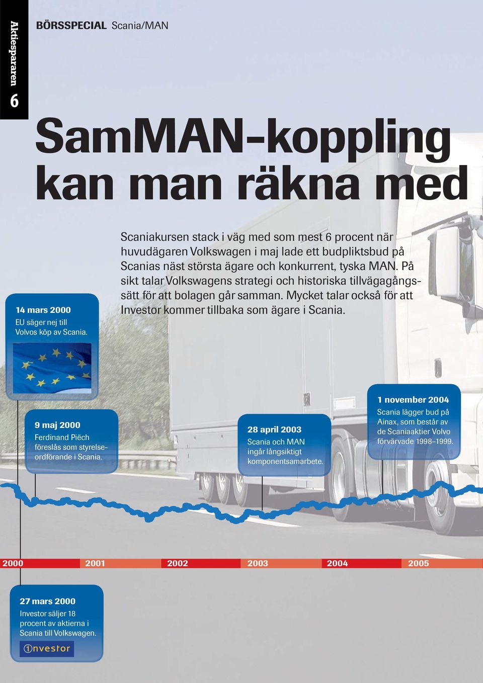 På sikt talar Volkswagens strategi och historiska tillvägagångssätt för att bolagen går samman. Mycket talar också för att Investor kommer tillbaka som ägare i Scania.