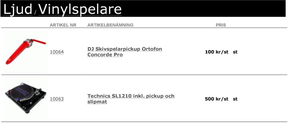 Pro 100 kr/st st 10063 Technics