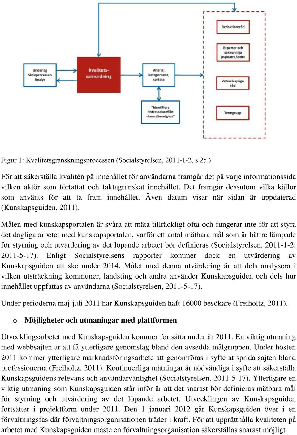 Det framgår dessutom vilka källor som använts för att ta fram innehållet. Även datum visar när sidan är uppdaterad (Kunskapsguiden, 2011).