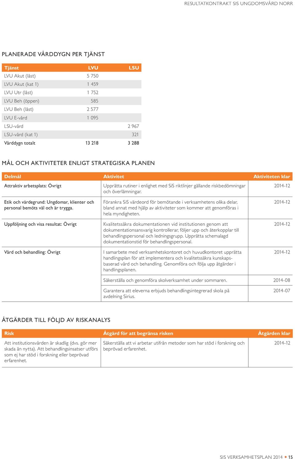 riktlinjer gällande riskbedömningar och överlämningar. personal bemöts väl och är trygga.