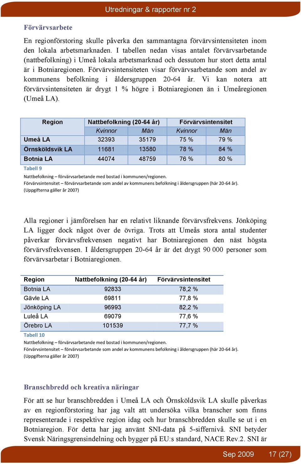 Förvärvsintensiteten visar förvärvsarbetande som andel av kommunens befolkning i åldersgruppen 20-64 år.