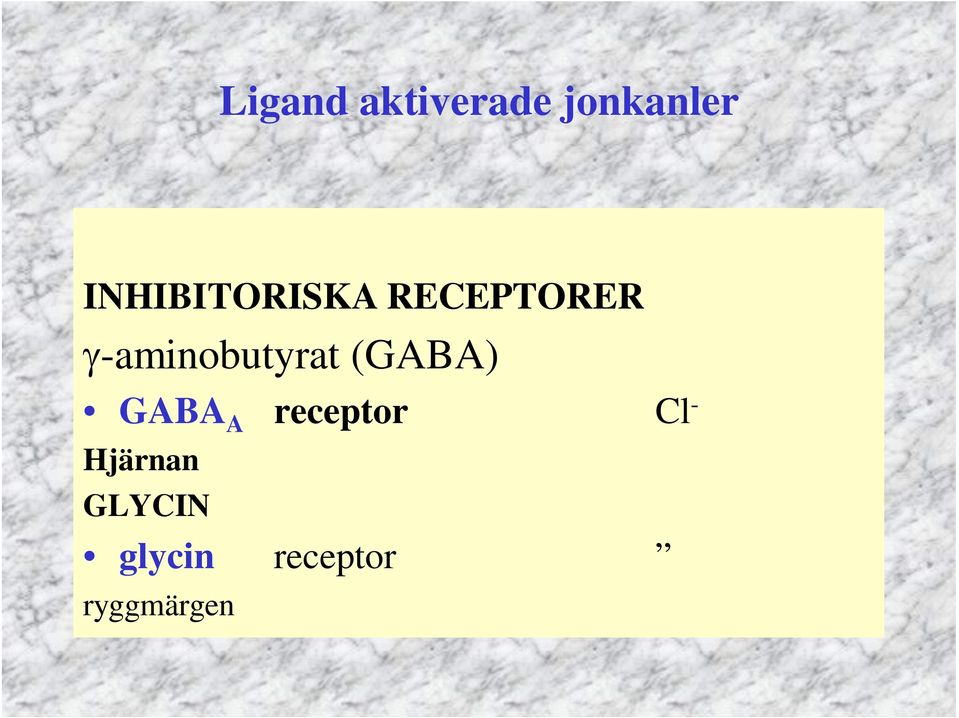 -aminobutyrat (GABA) GABA A