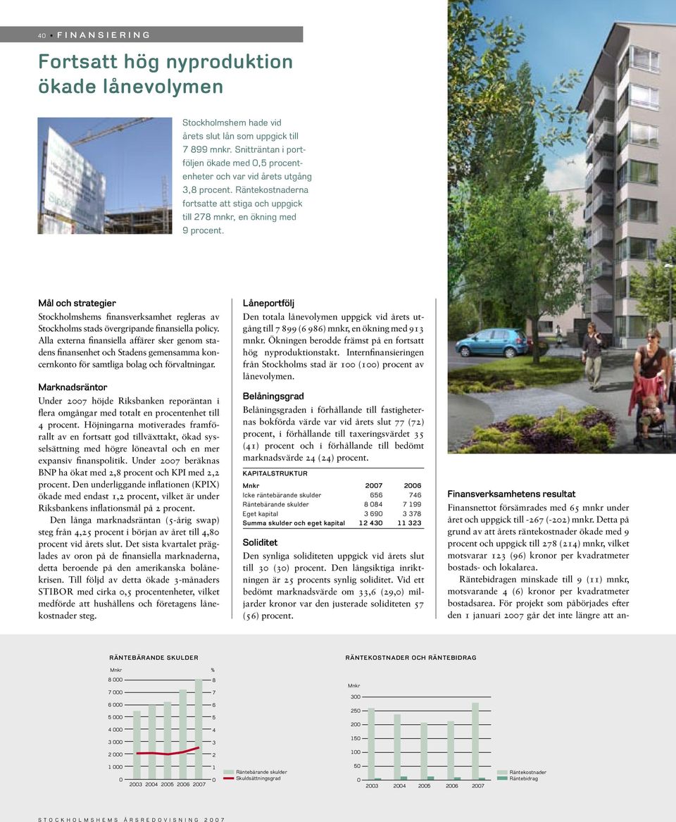 Mål och strategier Stockholmshems ınansverksamhet regleras av Stockholms stads övergripande ınansiella policy.