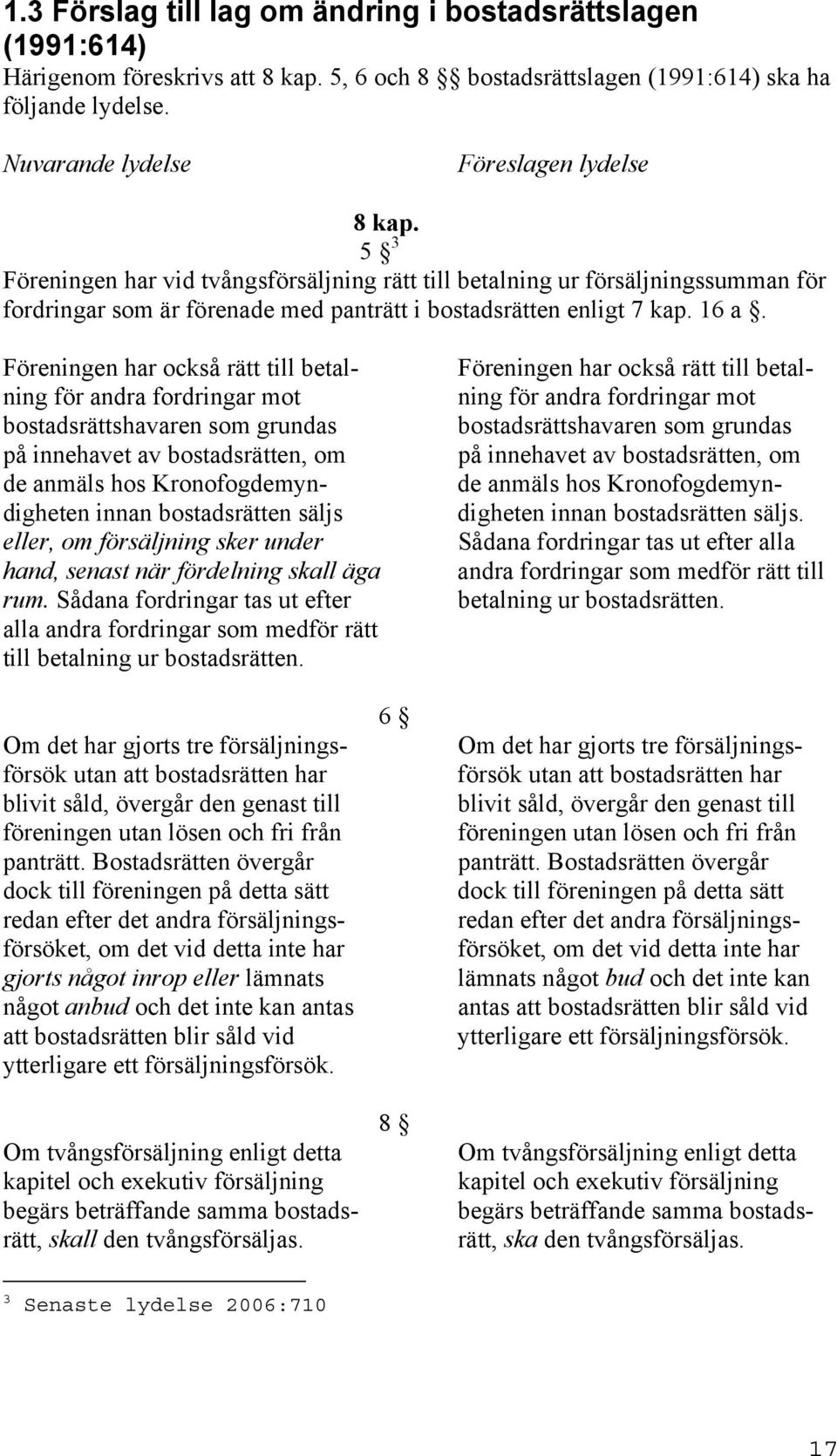 16 a. Föreningen har också rätt till betalning för andra fordringar mot bostadsrättshavaren som grundas på innehavet av bostadsrätten, om de anmäls hos Kronofogdemyndigheten innan bostadsrätten säljs