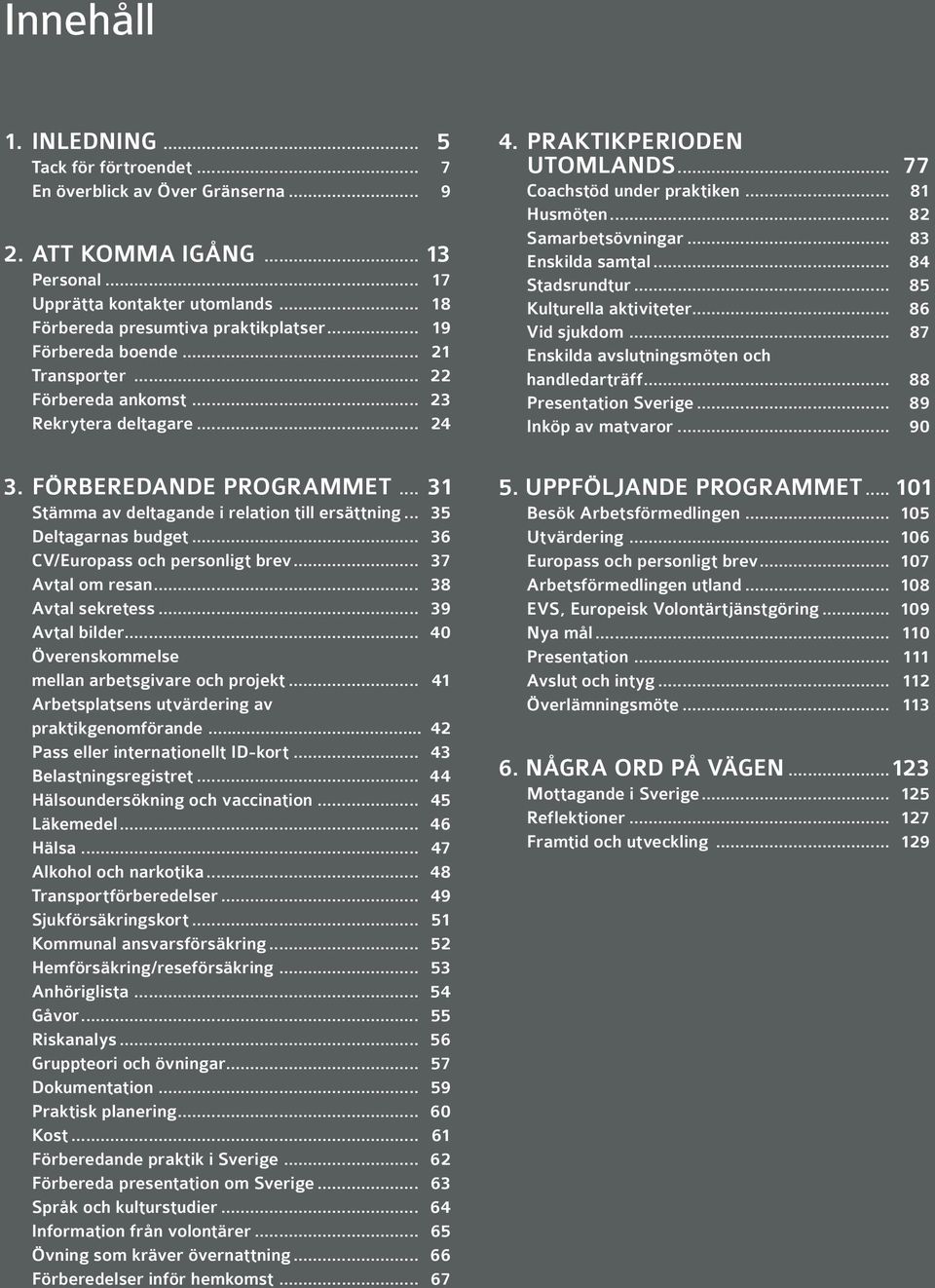 .. 35 Deltagarnas budget... 36 CV/Europass och personligt brev... 37 Avtal om resan... 38 Avtal sekretess... 39 Avtal bilder... 40 Överenskommelse mellan arbetsgivare och projekt.