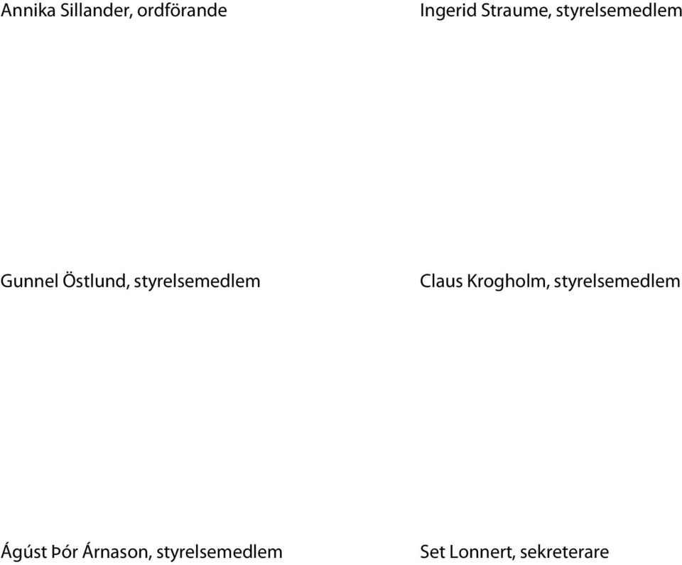 Claus Krogholm, styrelsemedlem Ágúst Þór