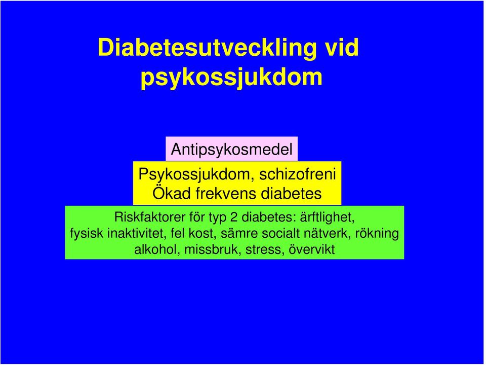 Riskfaktorer för typ 2 diabetes: ärftlighet, fysisk