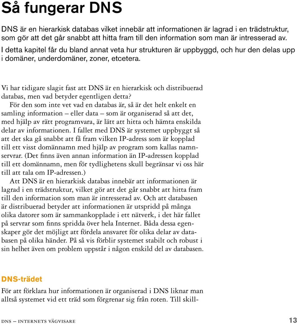 Vi har tidigare slagit fast att DNS är en hierarkisk och distribuerad databas, men vad betyder egentligen detta?