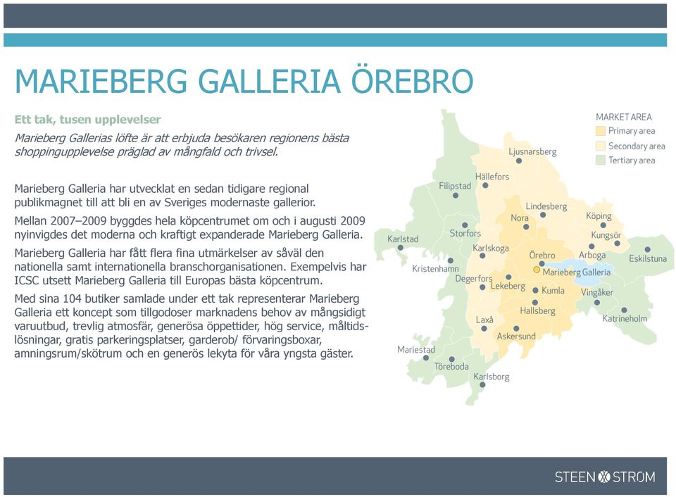 Mellan 2007 2009 byggdes hela köpcentrumet om och i augusti 2009 nyinvigdes det moderna och kraftigt expanderade Marieberg Galleria.