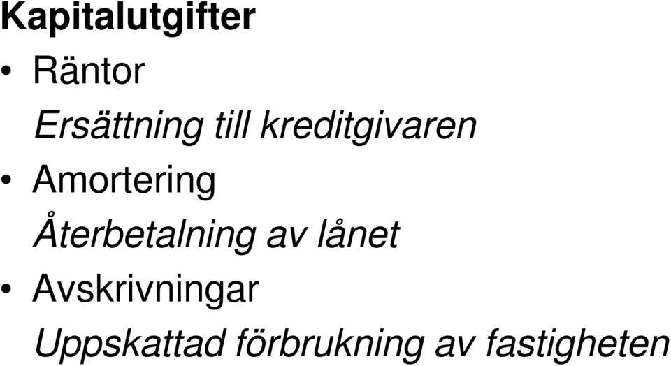 Återbetalning av lånet