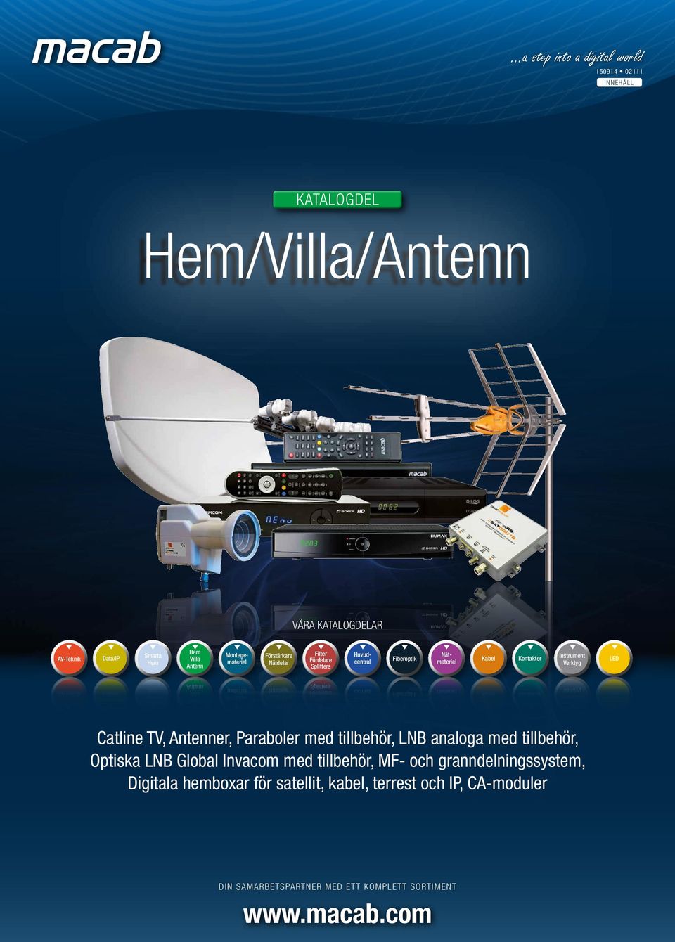 Antenn Villa Hem Fördelare Splitters Nätmateriel Kabel Kontakter Instrument Verktyg LED Splitters Antenn Data/IP AV-Teknik Fiberoptik Kabel Kontakter LED Catline TV, Antenner,