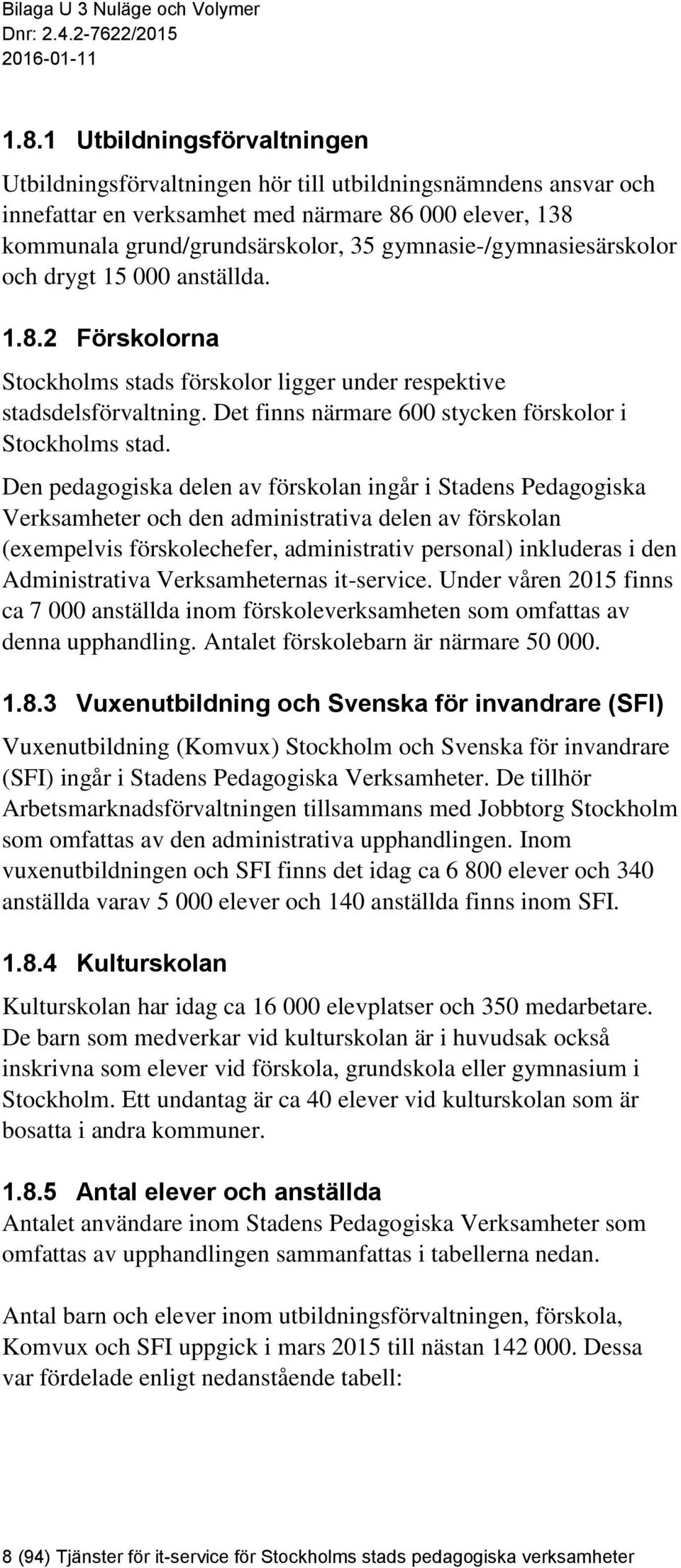 Det finns närmare 600 stycken förskolor i Stockholms stad.