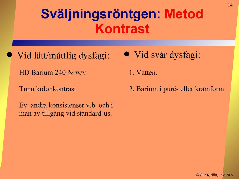 Vatten. Tunn kolonkontrast. 2.