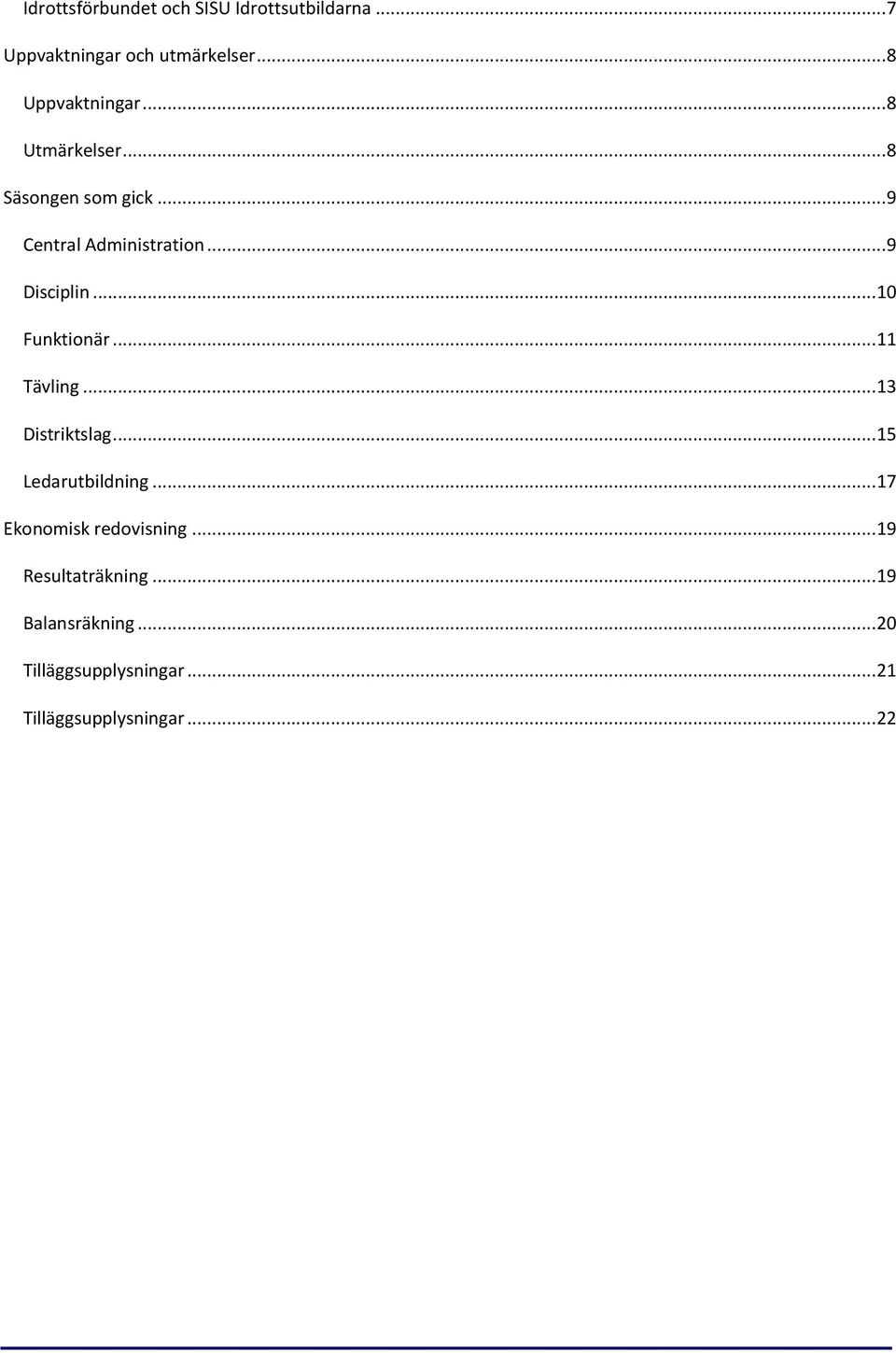 .. 10 Funktionär... 11 Tävling... 13 Distriktslag... 15 Ledarutbildning.