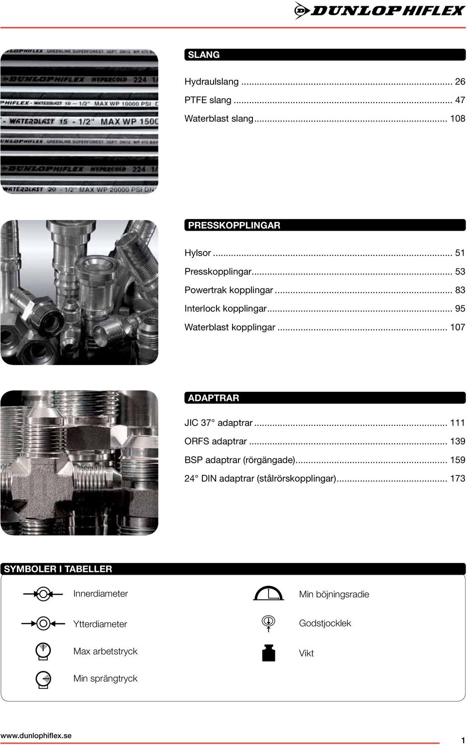 .. 107 ADAPTRAR JIC 37 adaptrar... 111 ORFS adaptrar... 139 BSP adaptrar (rörgängade).