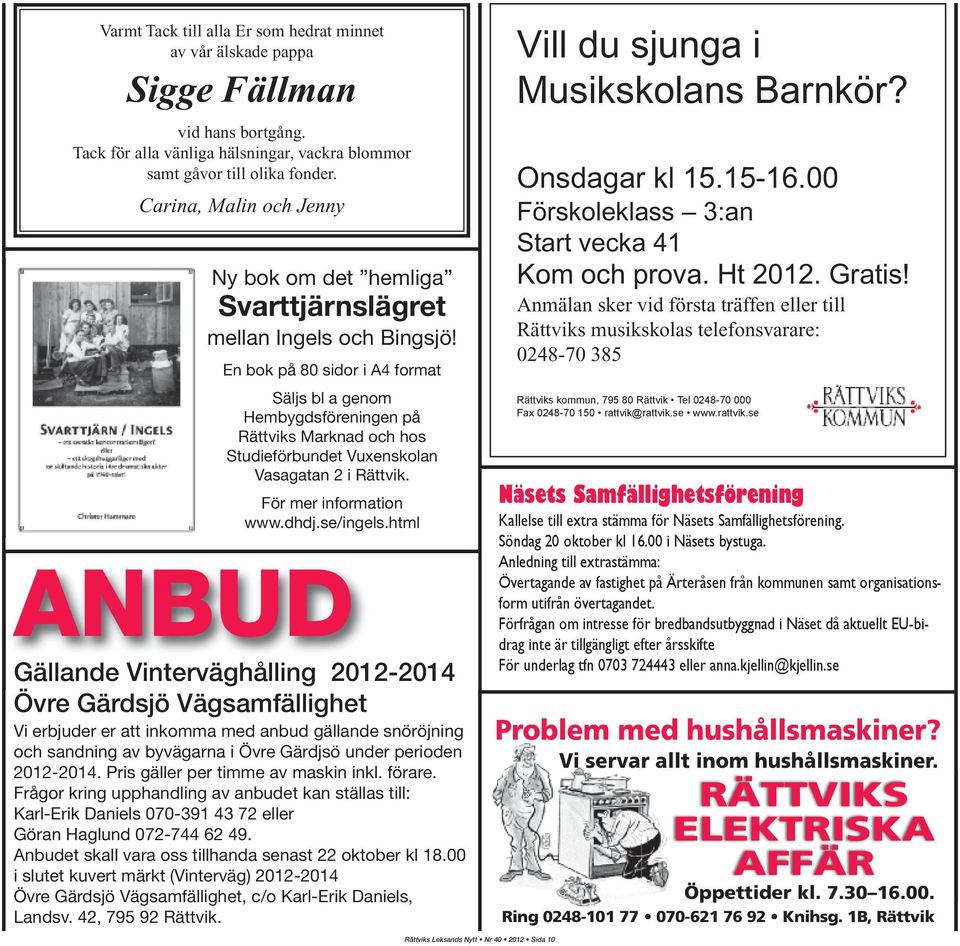 En bok på 80 sidor i A4 format Säljs bl a genom Hembygdsföreningen på Rättviks Marknad och hos Studieförbundet Vuxenskolan Vasagatan 2 i Rättvik. För mer information www.dhdj.se/ingels.