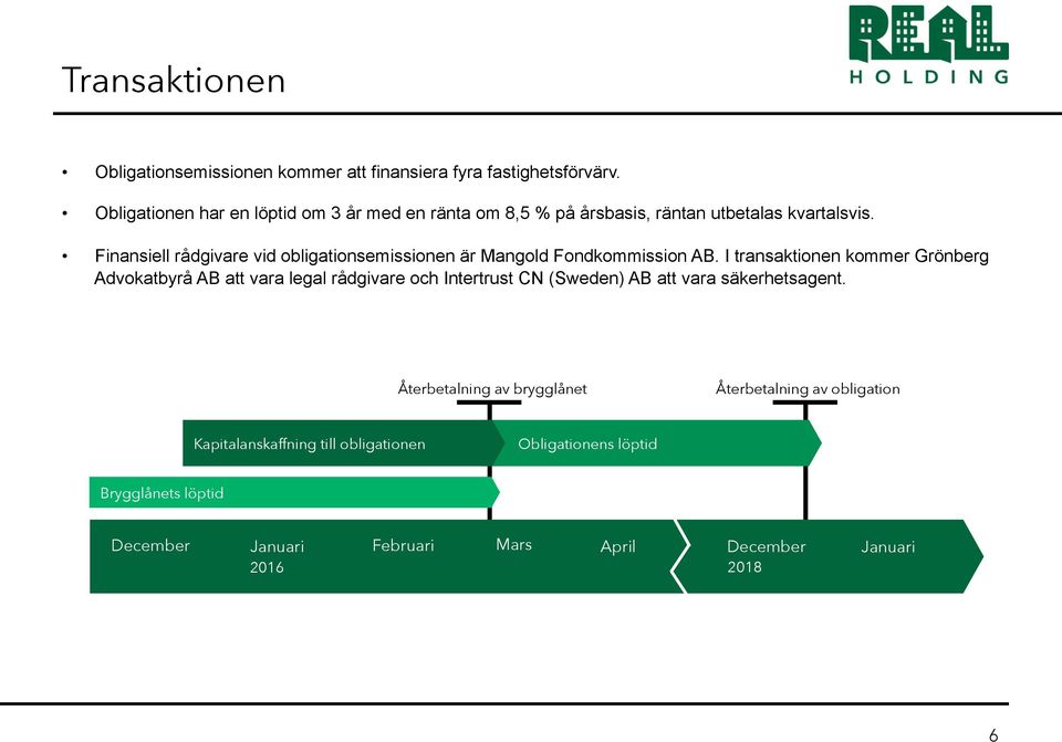 Finansiell rådgivare vid obligationsemissionen är Mangold Fondkommission AB.