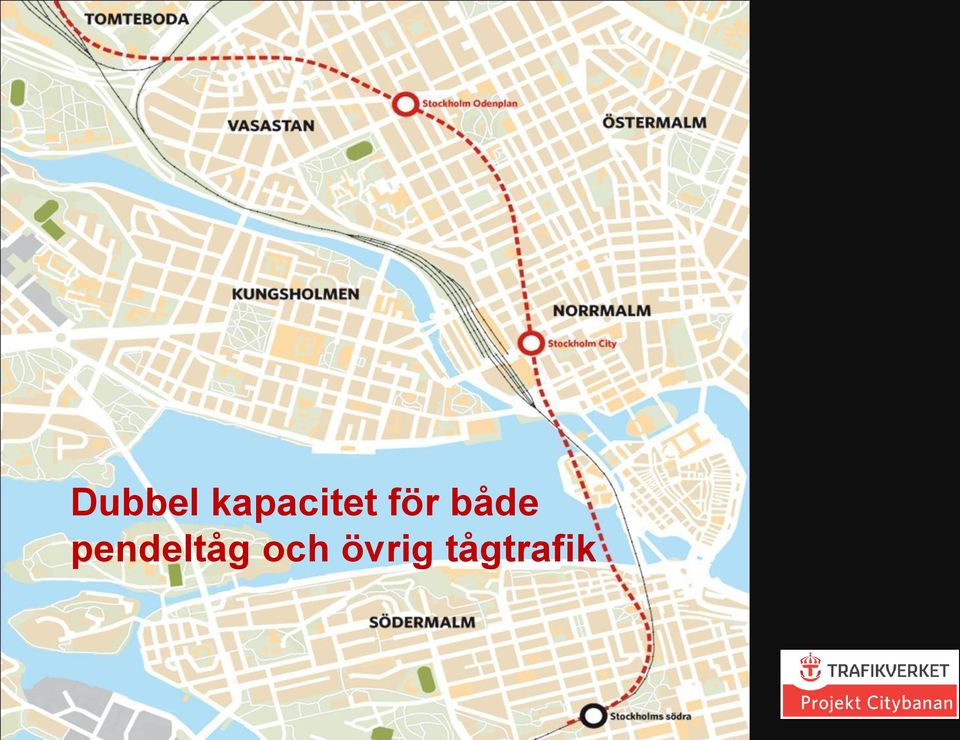 lång Stockholm pendeltågstunnel City och under