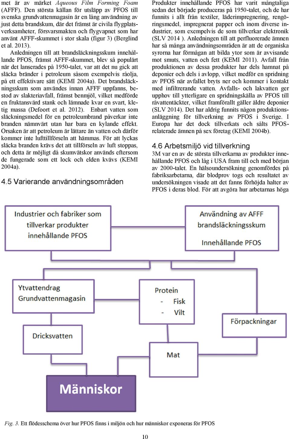 har använt AFFF-skummet i stor skala (figur 3) (Berglind et al. 2013).