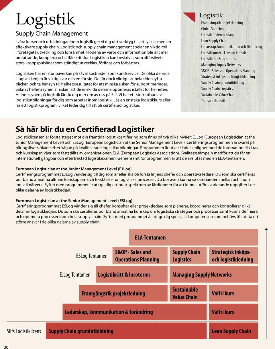 Logistiken kan beskrivas som affärslivets stora kroppspulsåder som ständigt utvecklas, förfinas och förbättras. Logistiken har en stor påverkan på såväl kostnader som kundservice.