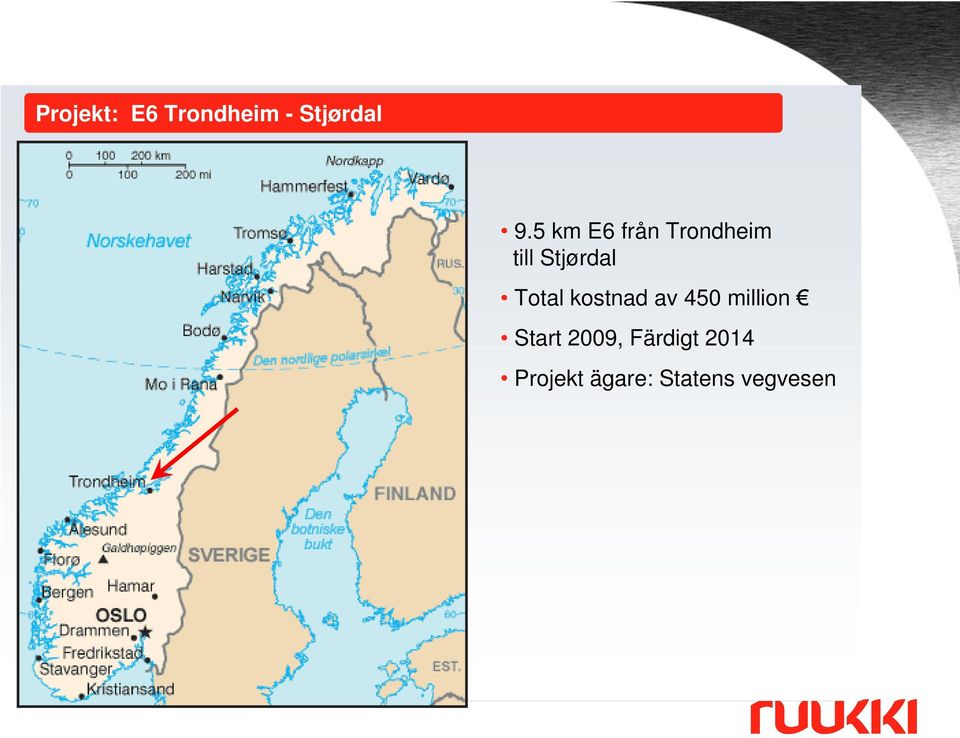 Total kostnad av 450 million Start