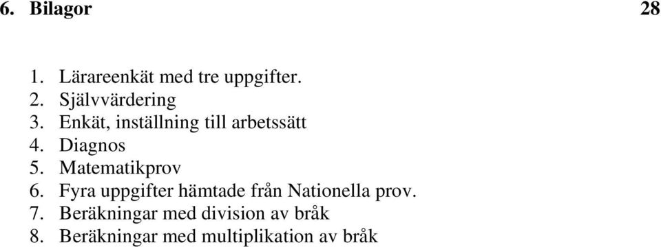 Fyra uppgifter hämtade från Nationella prov. 7.