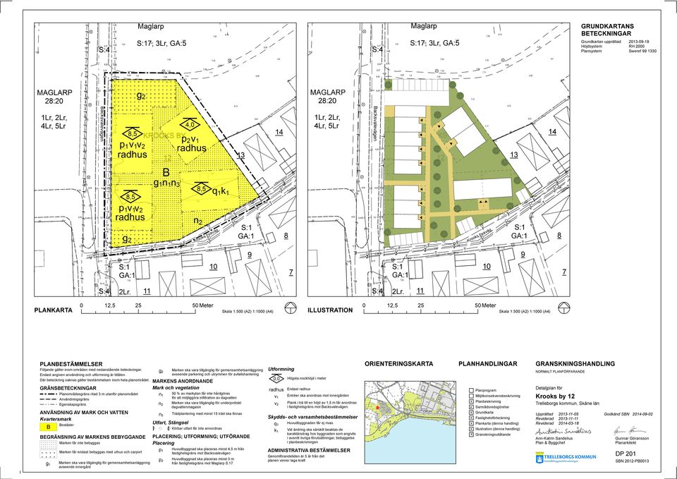 gemensamhetsanläggning avseende innergård rädplantering med minst 15 träd ska finnas l ( Körbar utfart får inte annordnas Ø ( PLACRING; UORMNING; UÖRAND Placering Huvudbyggnad ska placeras minst 4,5