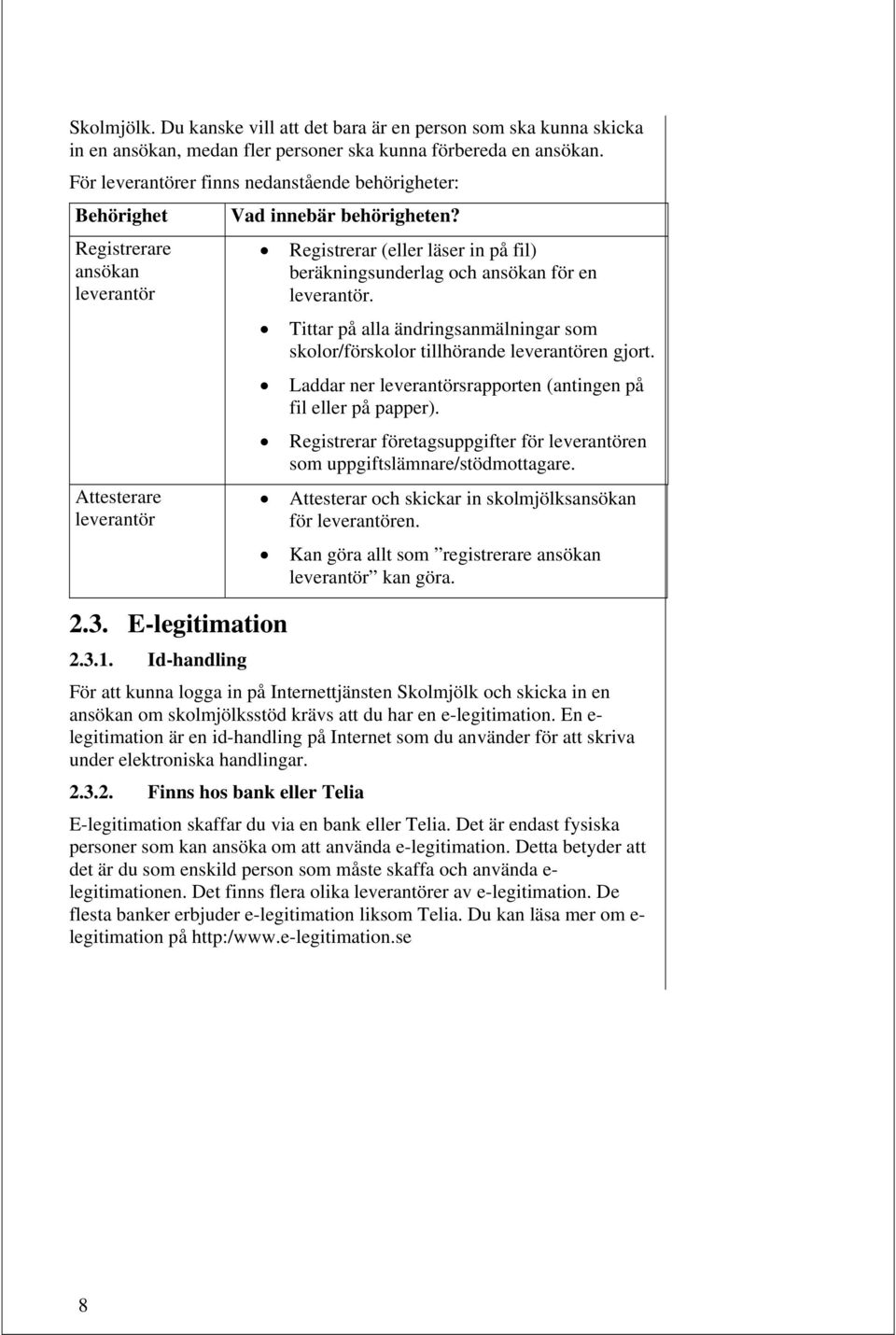 Id-handling Registrerar (eller läser in på fil) beräkningsunderlag och ansökan för en leverantör. Tittar på alla ändringsanmälningar som skolor/förskolor tillhörande leverantören gjort.